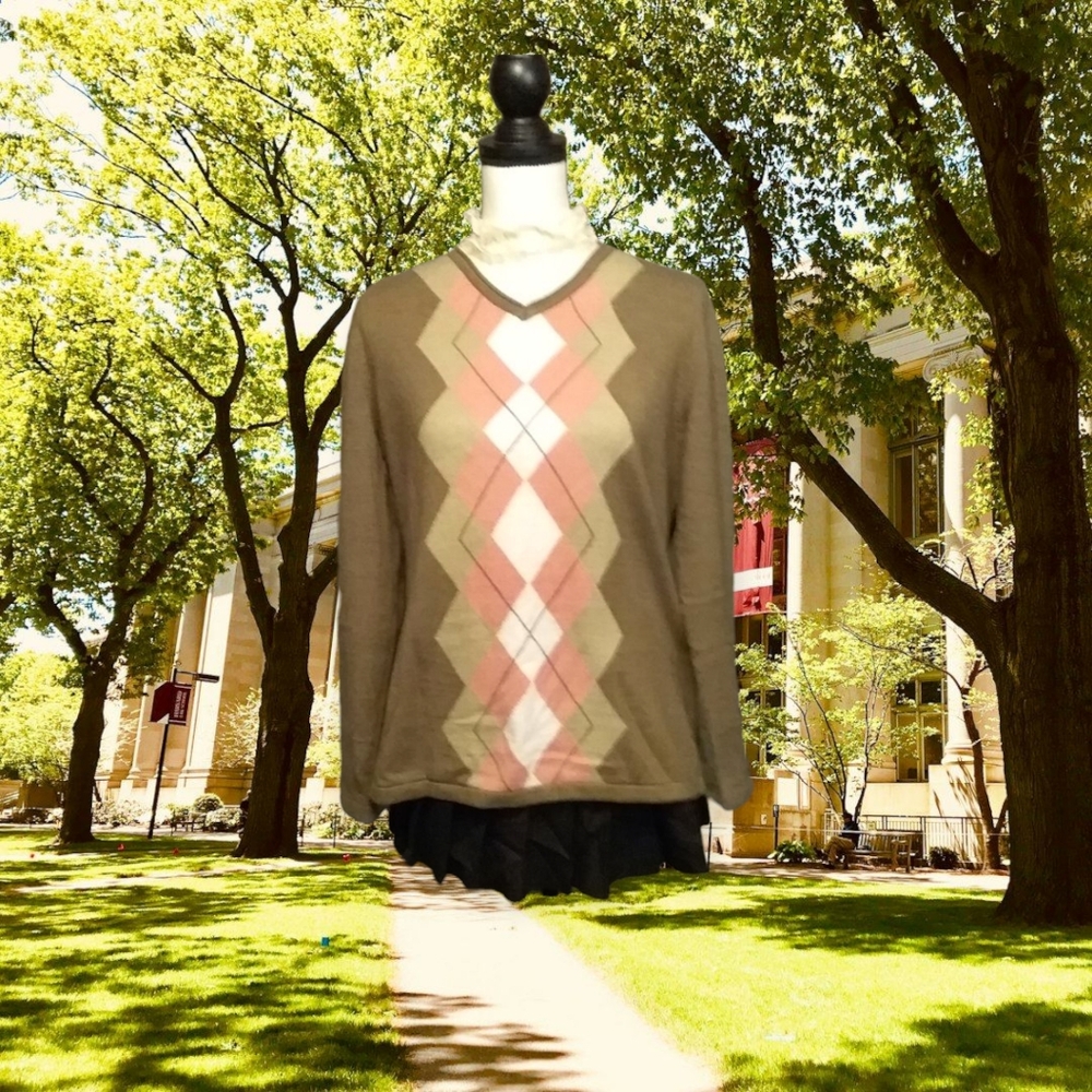 Preppy Argyle Sweater